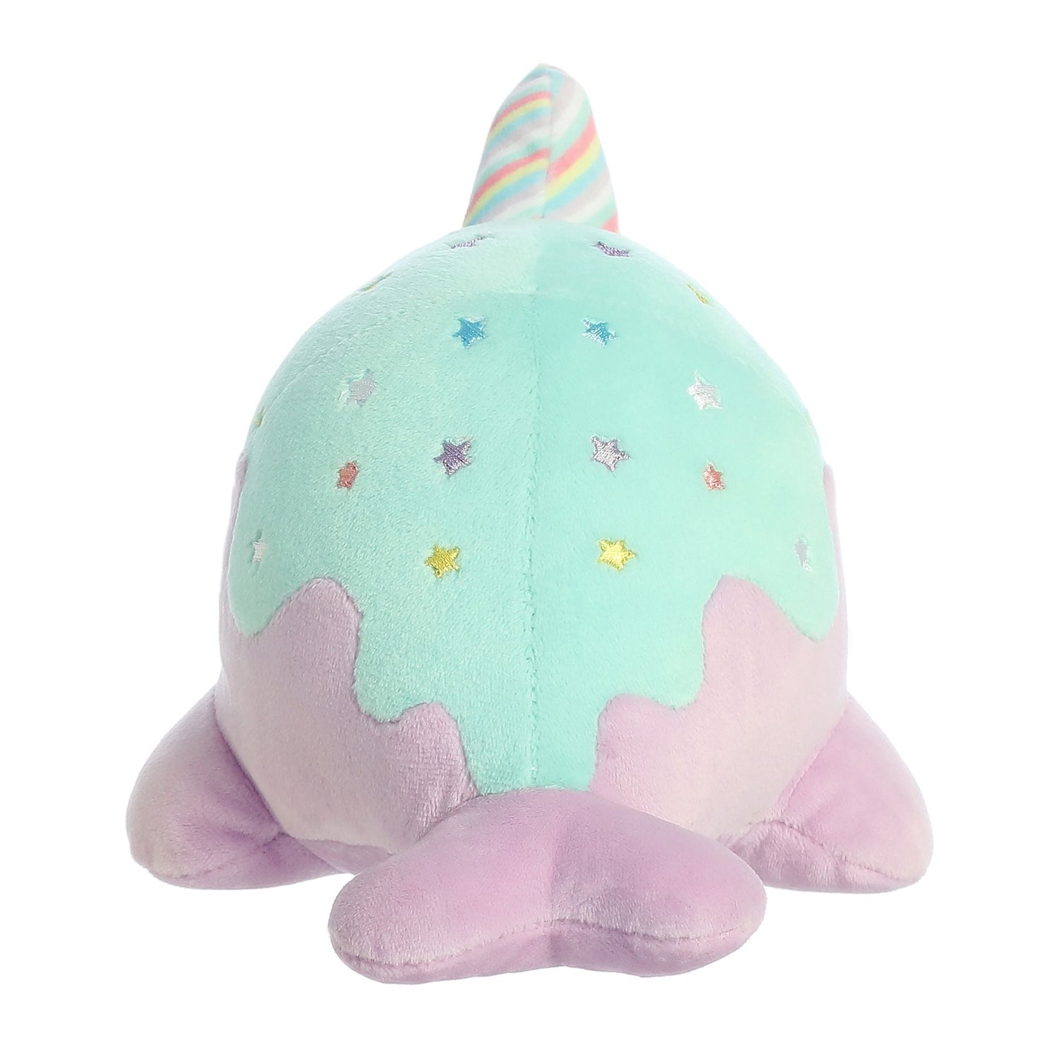 Tasty Peach Pastel Lollipop Nomwhal Plush Toy, 7 in