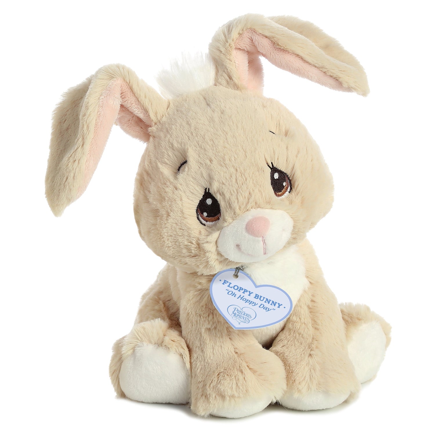 Precious Moments Floppy Bunny Tan Plush Toy, 8.5 in