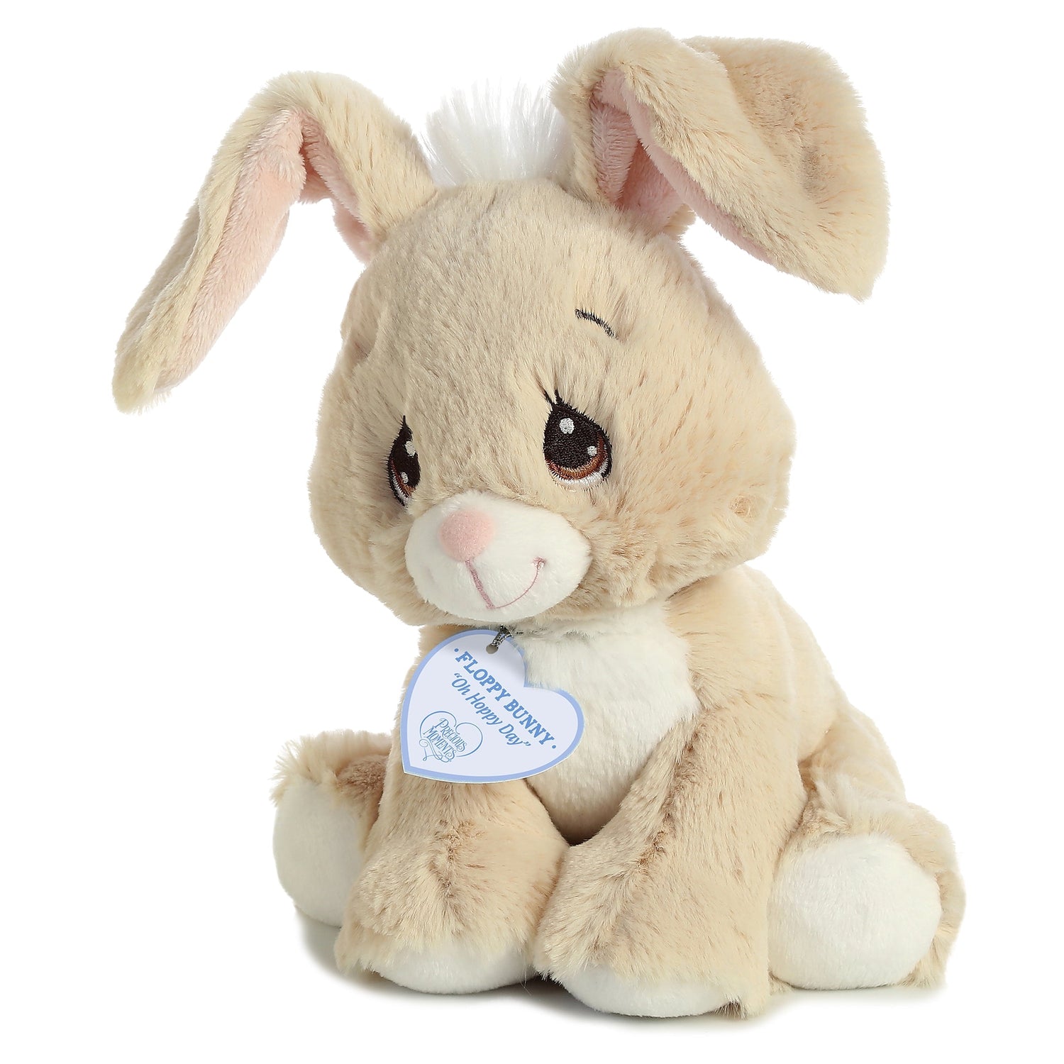 Precious Moments Floppy Bunny Tan Plush Toy, 8.5 in