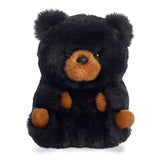 Rolly Pet Cuddles Black Bear Plush Toy Stuffed Animal, 5 in