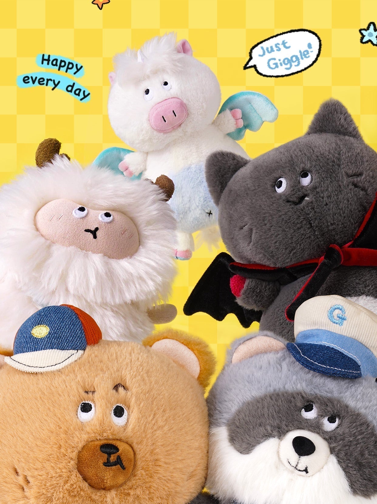 Glee Beanx – Chubby Series Plush - Bob the Bear 22cm