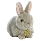 Miyoni Angora Bunny Grey Plush Toy Stuffed Animal, 7.5 in