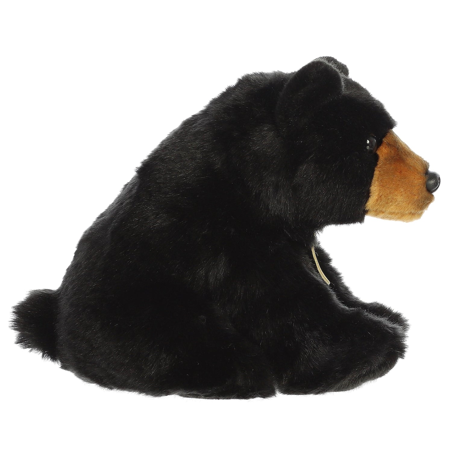 Miyoni Black Bear Plush Toy Stuffed Animal, 9 in