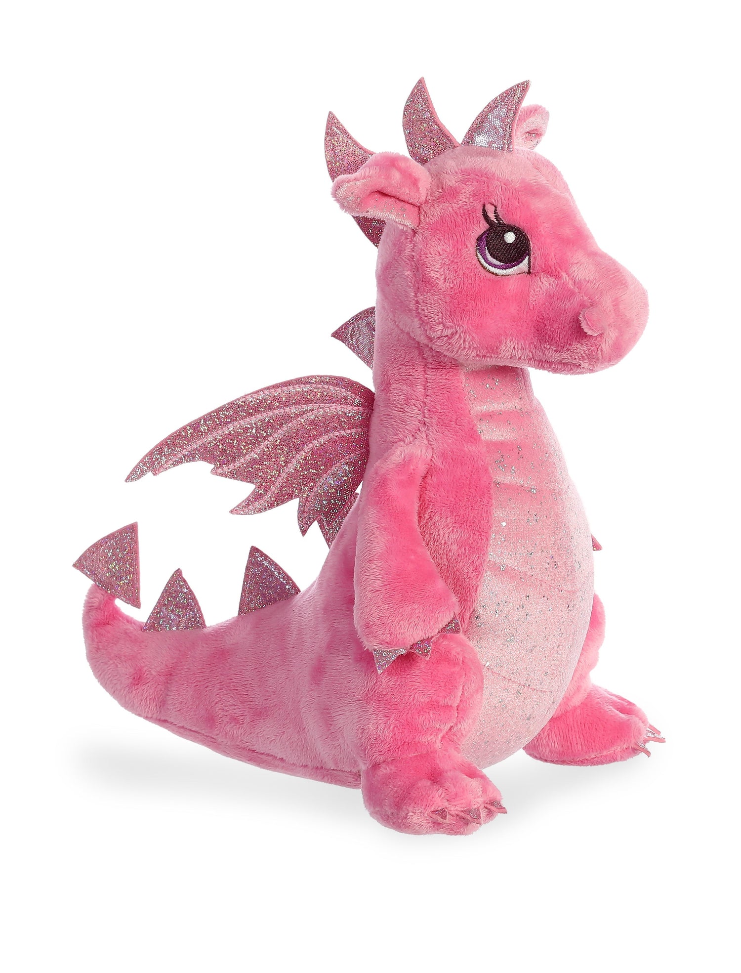 Sparkle Tales Dahlia Dragon Plush Toy Stuffed Animal, 12 in