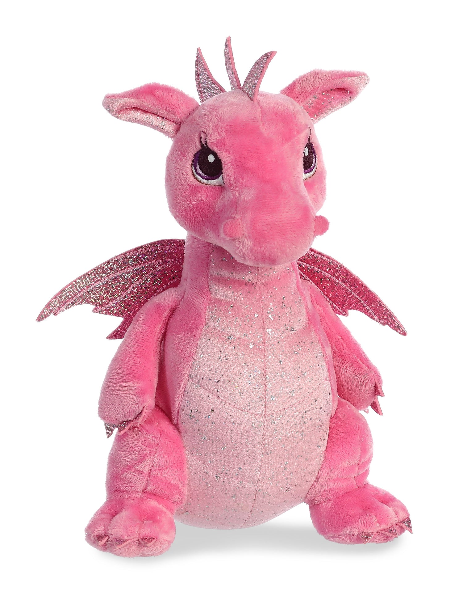 Sparkle Tales Dahlia Dragon Plush Toy Stuffed Animal, 12 in