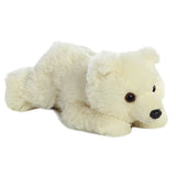 Mini Flopsie Polar Bear Plush Toy Stuffed Animal, 8 in