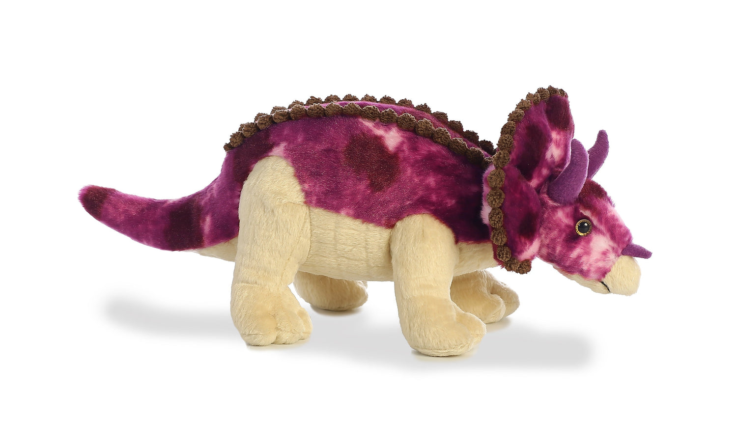Dinos & Dragons Triceratops Plush Toy Stuffed Animal, 14 in