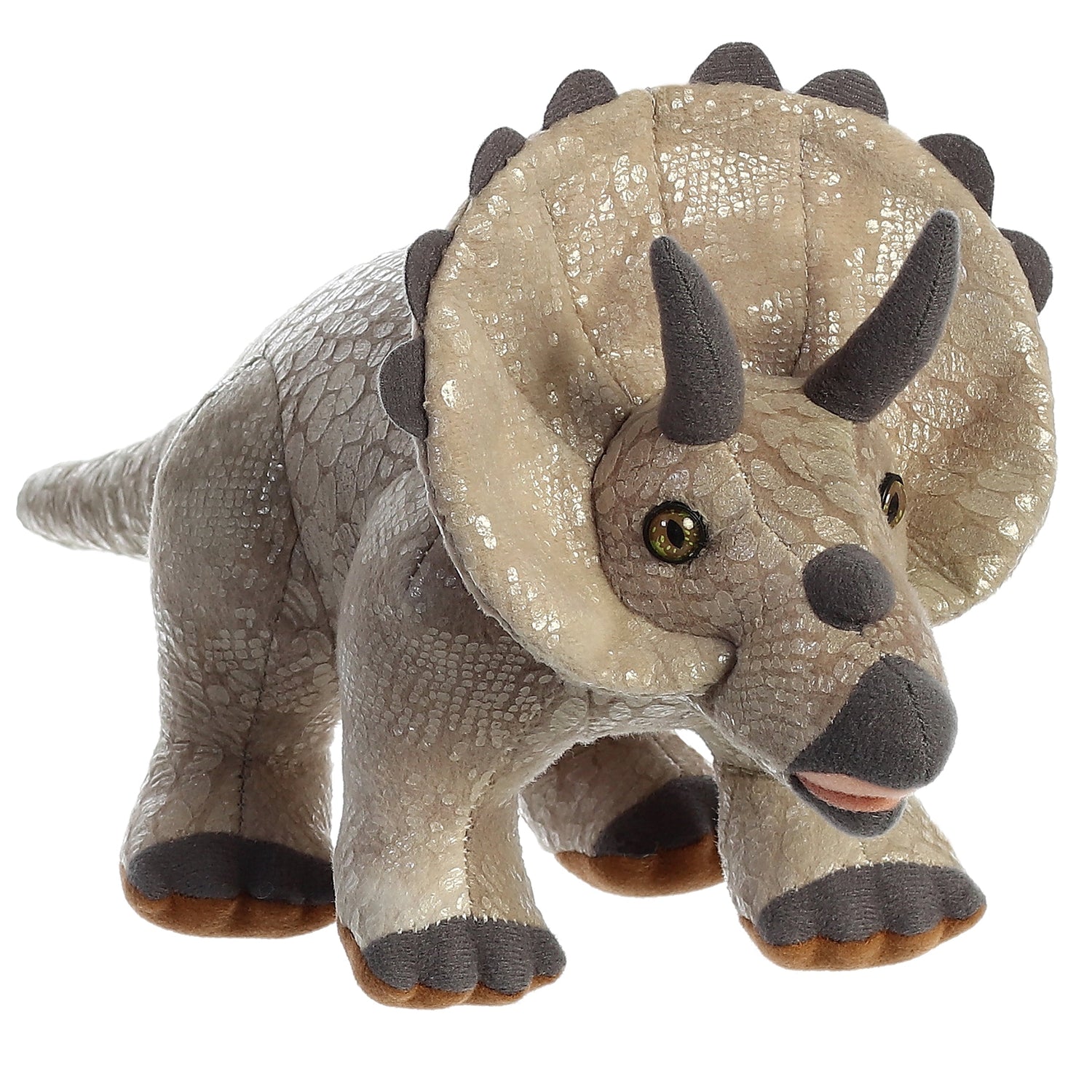 Dinos & Dragons Triceratops Plush Toy Stuffed Animal, 13 in