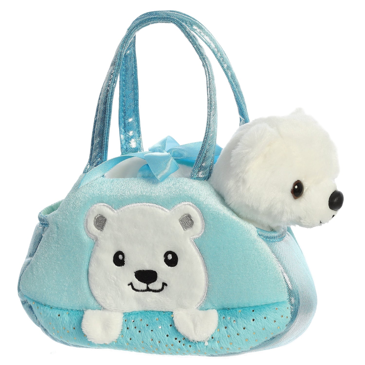 Fancy Pals Peek Boo Polar Bear Plush Toy, 7 in