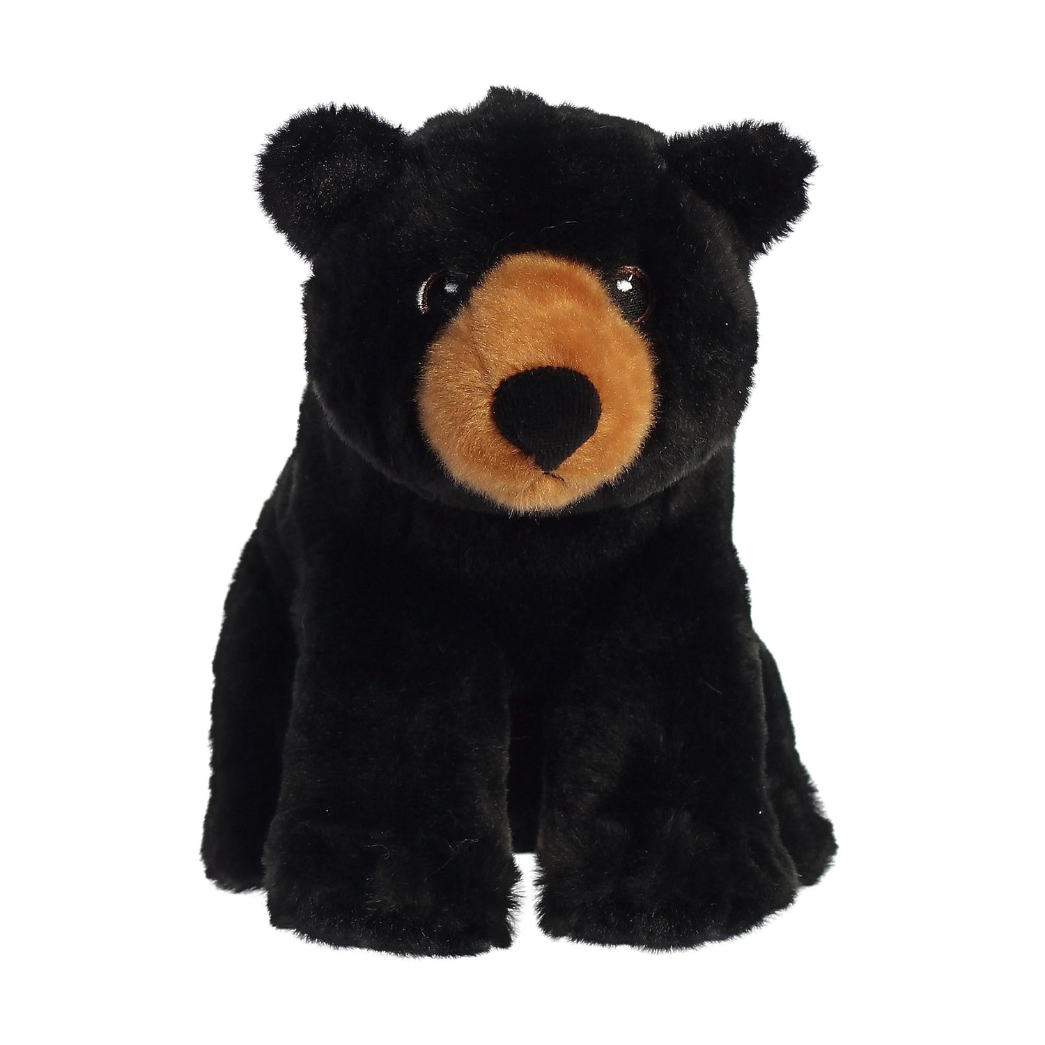 Eco Nation Black Bear Plush Toy Stuffed Animal, 9.5 in