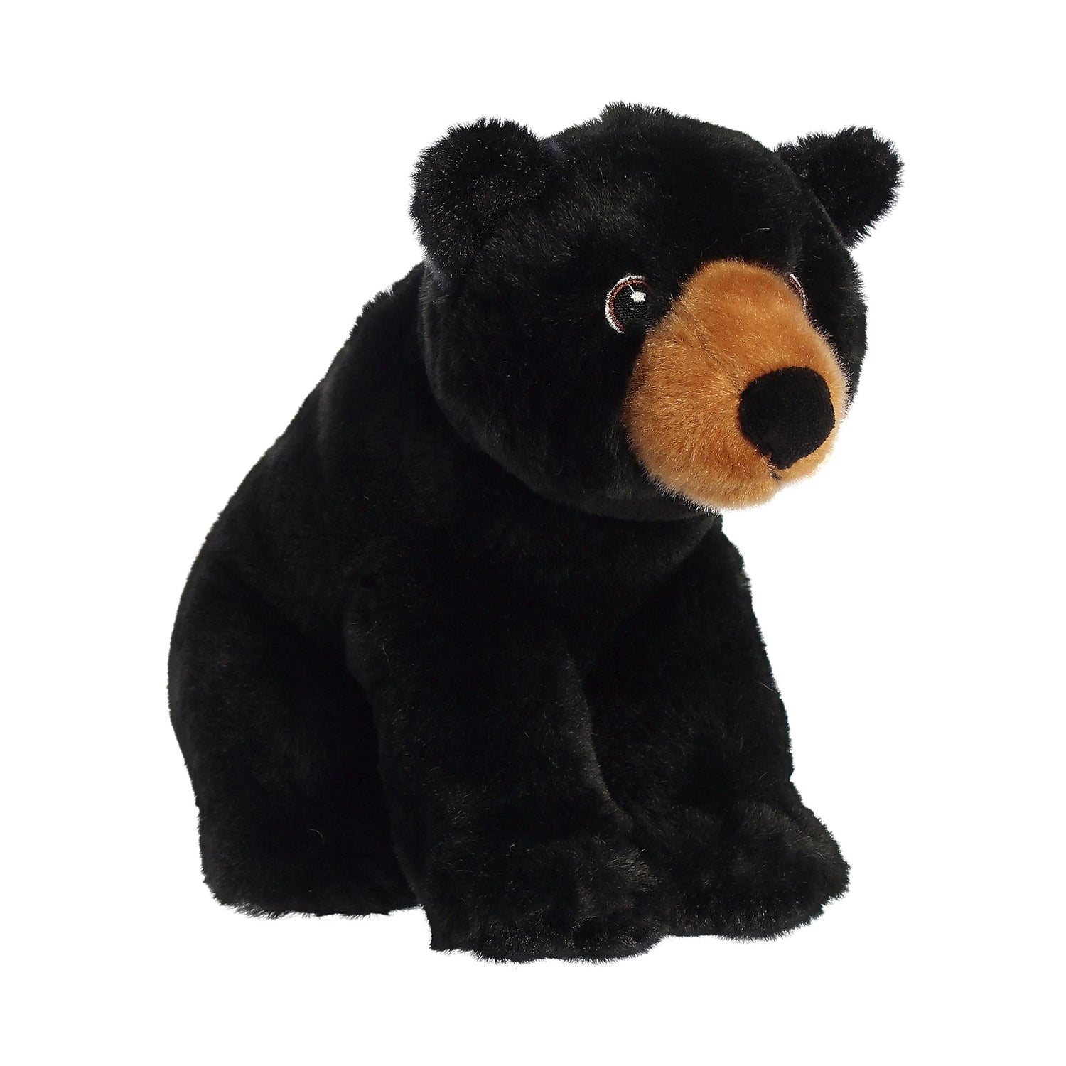Eco Nation Black Bear Plush Toy Stuffed Animal, 9.5 in