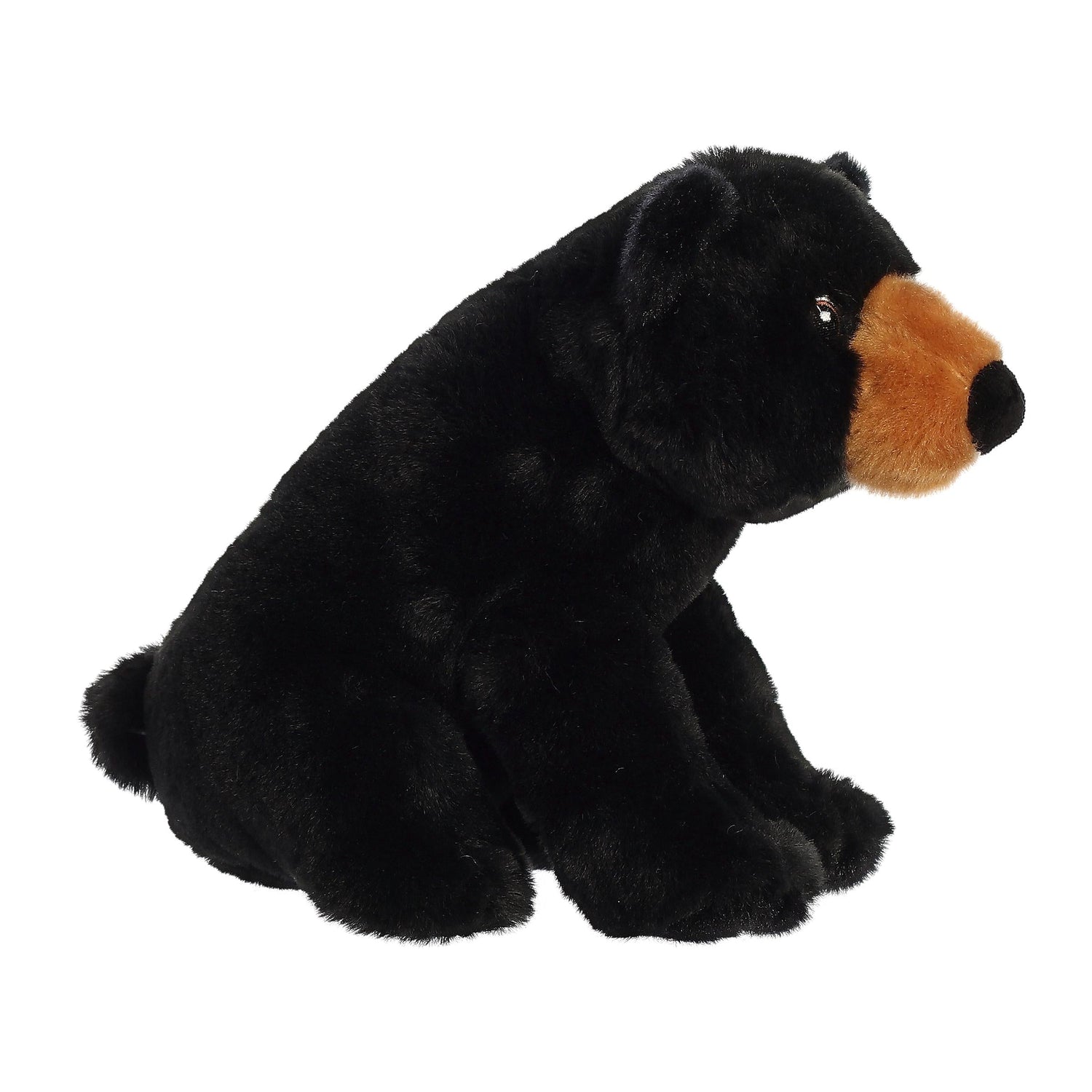 Eco Nation Black Bear Plush Toy Stuffed Animal, 9.5 in