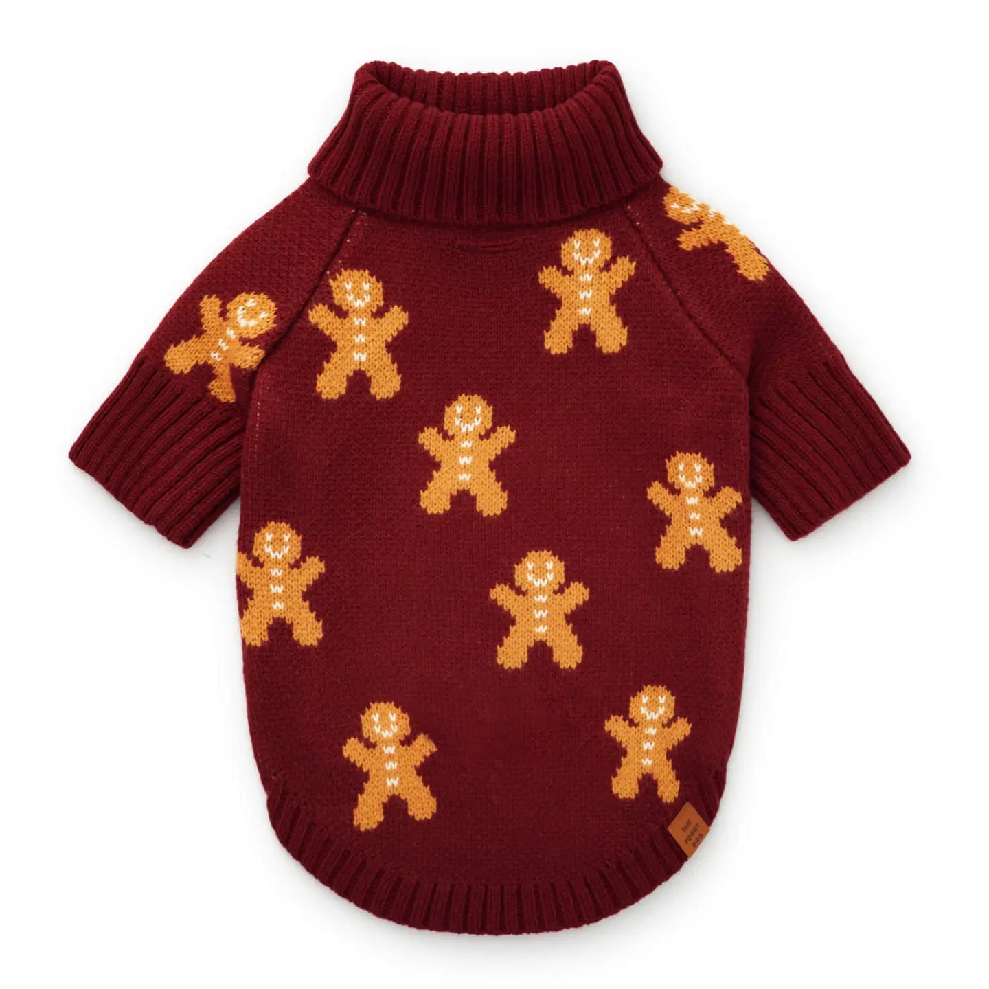 Gingerbread Knit Dog Sweater