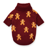 Gingerbread Knit Dog Sweater