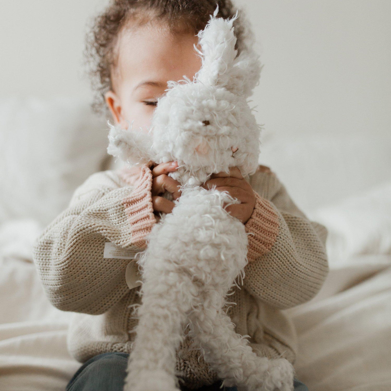 Shaggy Hoppy Plush Bunny – Soft Stuffed Animal, 12 in