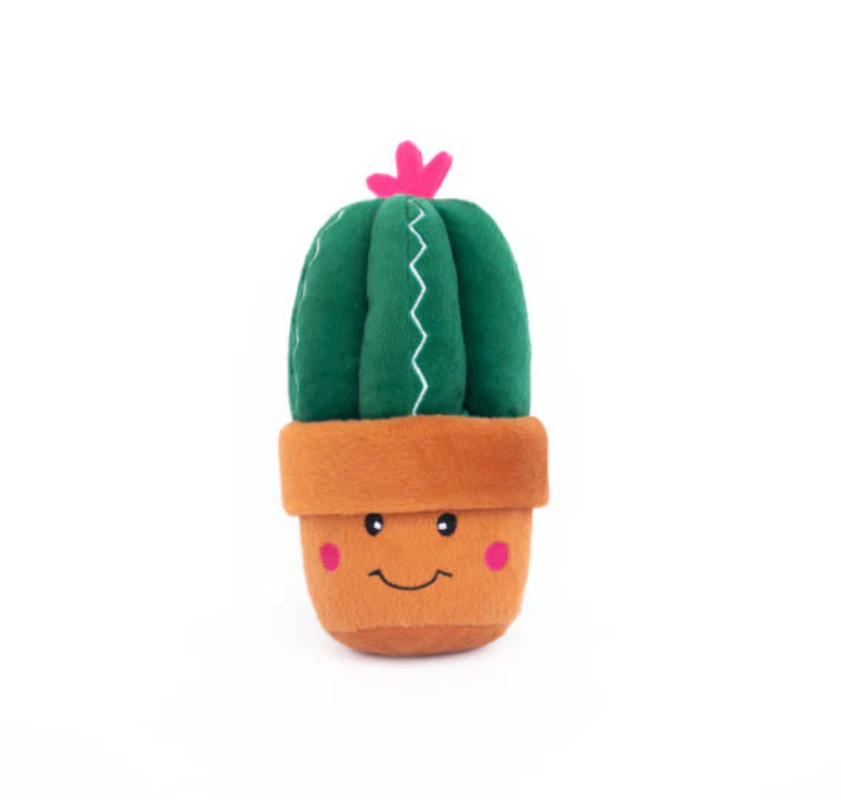 Cactus Plush Dog Toy – Squeaker Inside, 8.5×4×4 in
