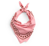 Bandana rose pour chien – 50 % coton recyclé, 55 × 55 cm, à nouer