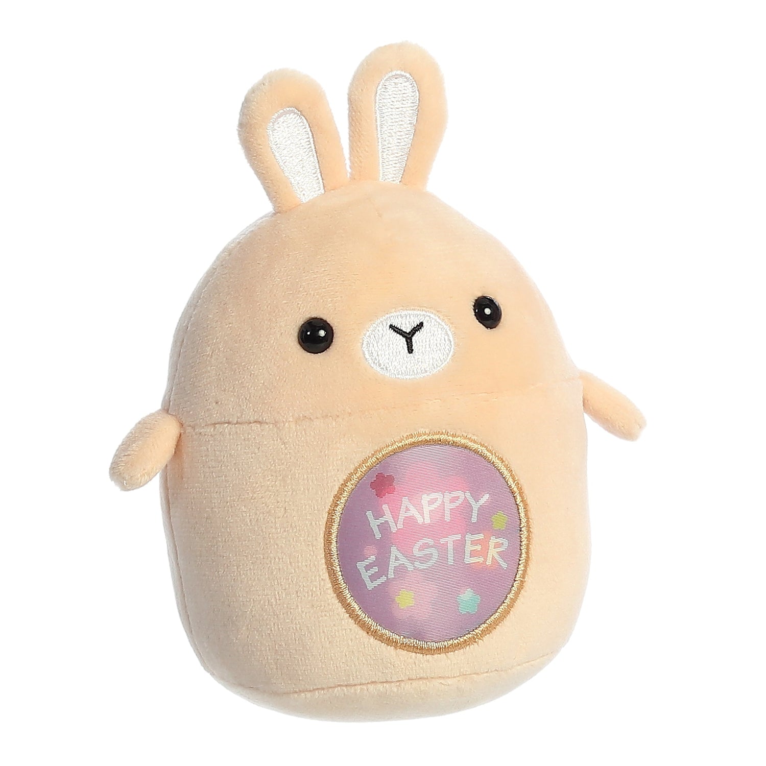 Spring Happy Easter Bunny Tan Plush Toy, 3.5 in
