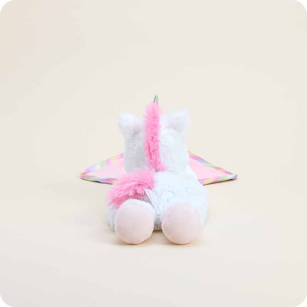 Unicorn  Blankie – Heatable Plush with Attached Satin Blanket