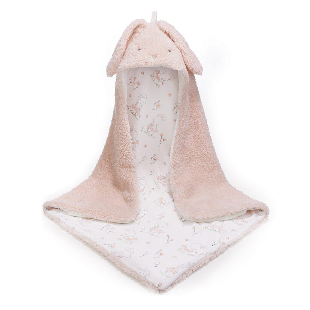 Hooded Baby Blanket – Blossom Bunny Pink