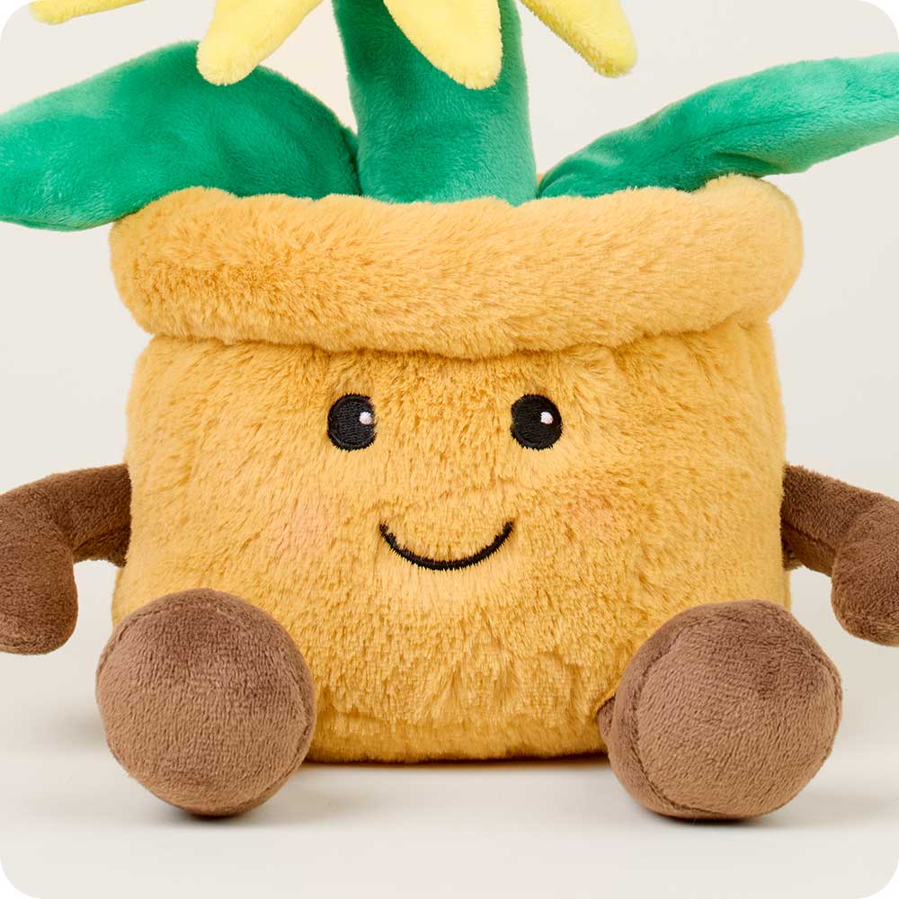 Yellow Flower Pot Heatable Plush