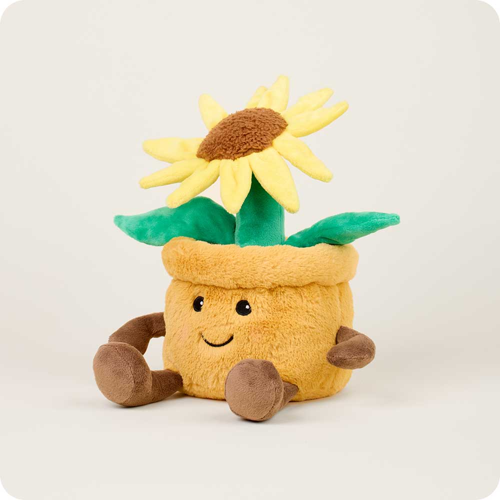 Yellow Flower Pot Heatable Plush
