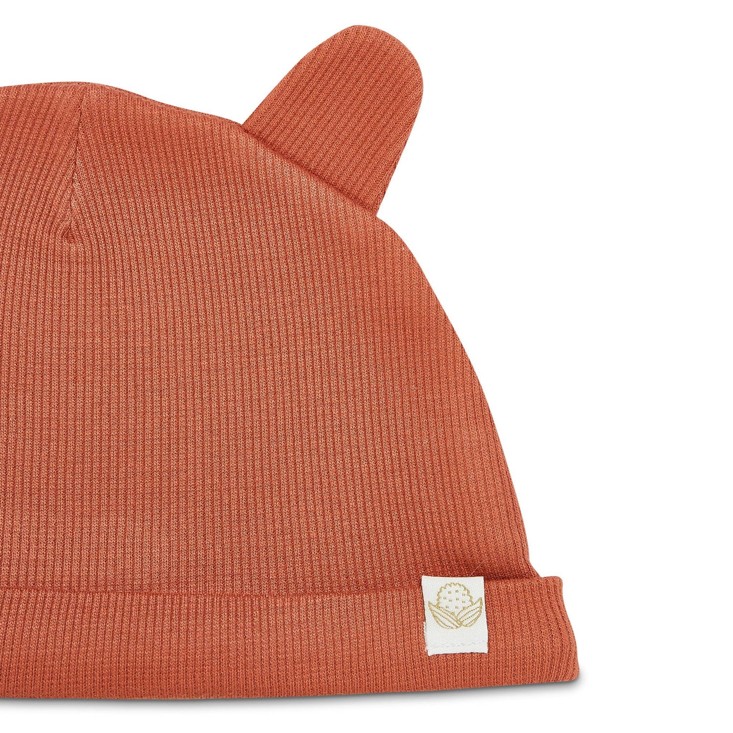 Organic Bunny Ears Cap - Paprika