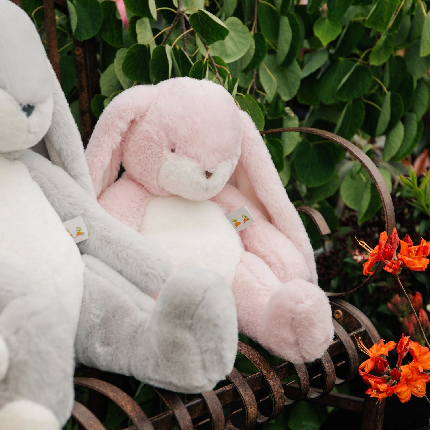 Plush Bunny Toy – Little Nibble Pink & White Bunny, 12 in
