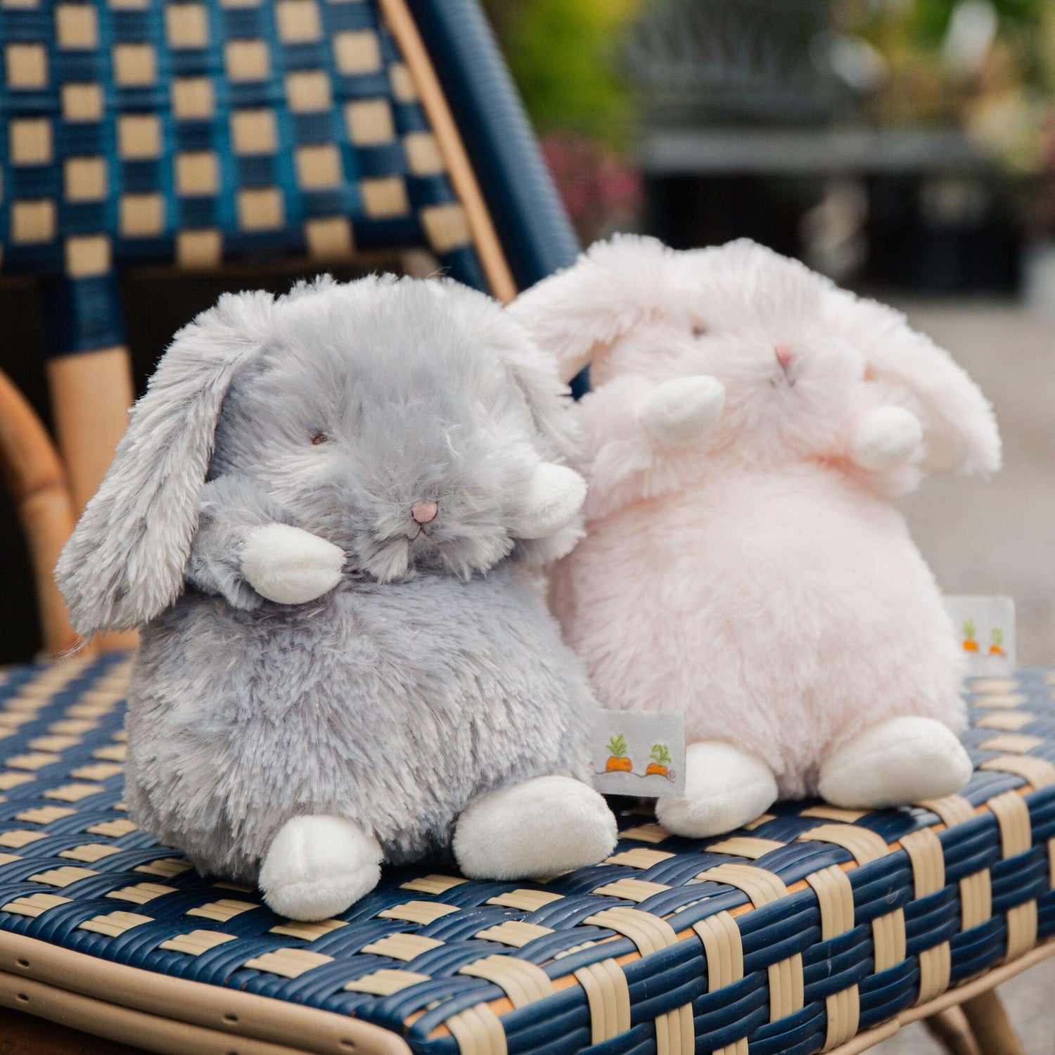 Shaggy Grey Bunny Plush