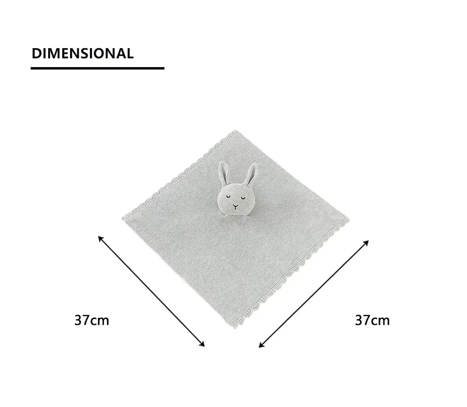 Soft Cotton Gauze Bunny Baby Security Blanket