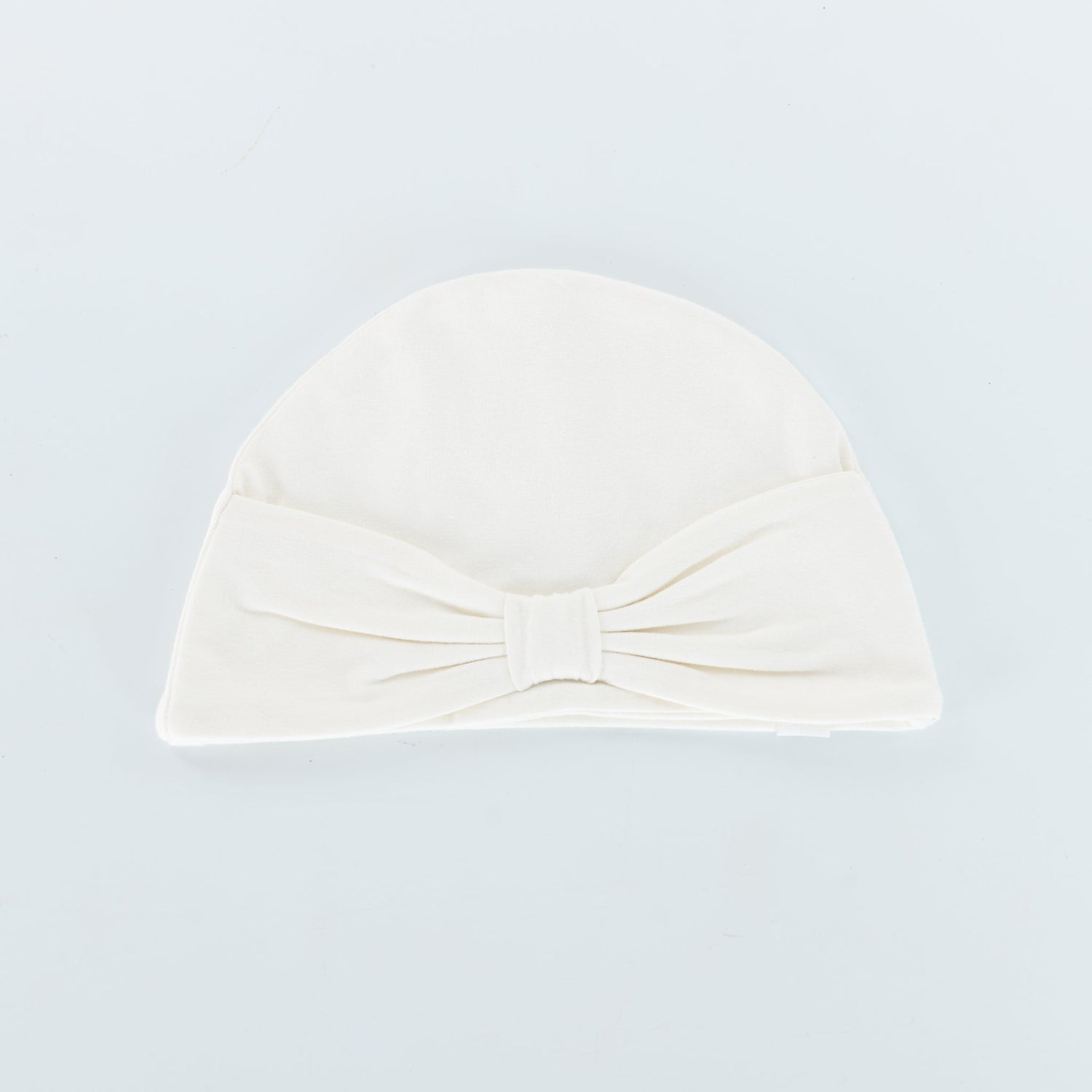 Organic Bow Hat - Bunny White
