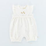 Kudaa Organic Frilly Romper - Bunny White