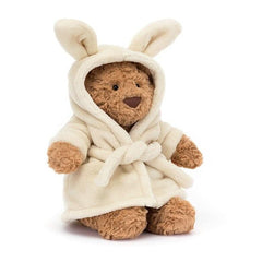 Plush Teddy Bear with Soft Robe – 26cm - Waydiy