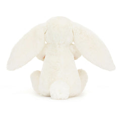 Bashful Cream Bunny with Present – 18cm - Waydiy