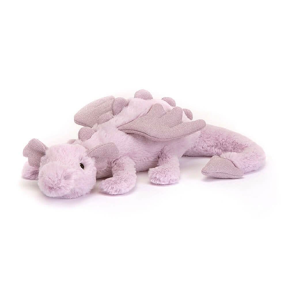 Plush Lavender Dragon Soft Toy – 30cm - Waydiy