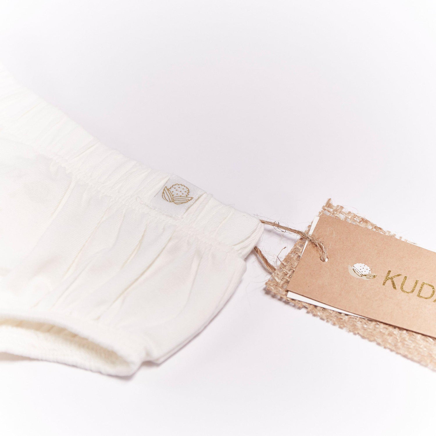 Organic Bow-Tu-Ful Panty - Bunny White