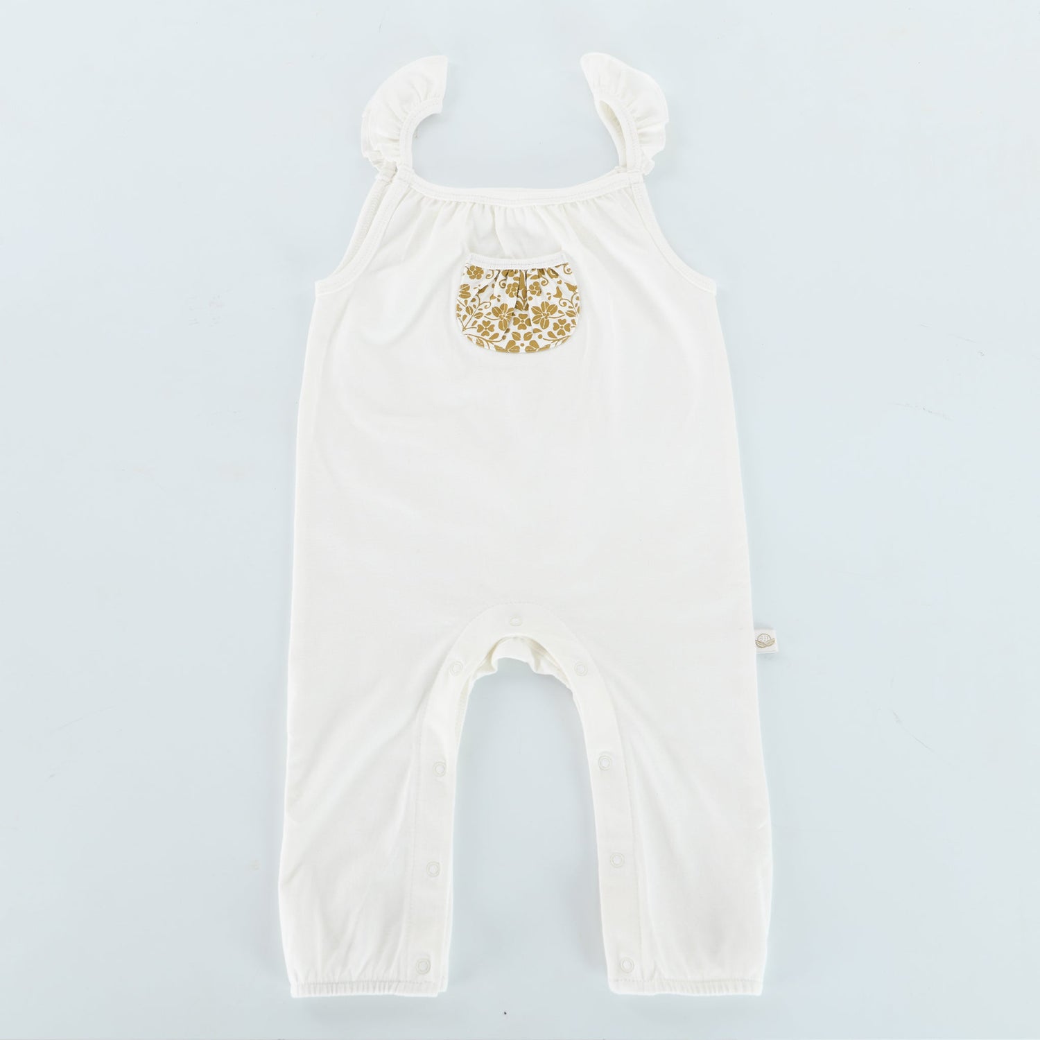 Organic Pocket Tank Jumpsuit - Bunny White